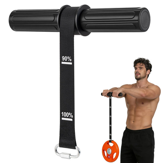 LIZAAL Forearm Strengthener & Wrist Roller，Forearm Exerciser with Thicker Silicone Handle, Forearm Trainer with Heavy-Duty Nylon Strap, Ideal for Muscle building,Grip Strength and Recovery Training - Black