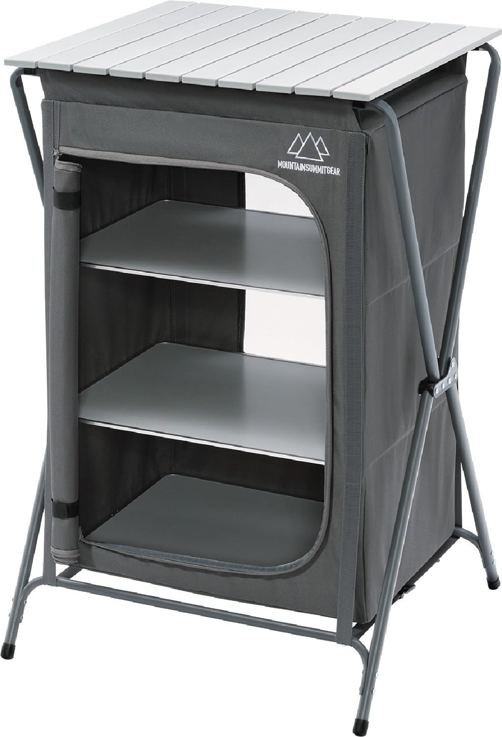 MOUNTAIN SUMMIT GEAR Foldable Roll Top Camping Pantry and Table, Made by Caddis Sports