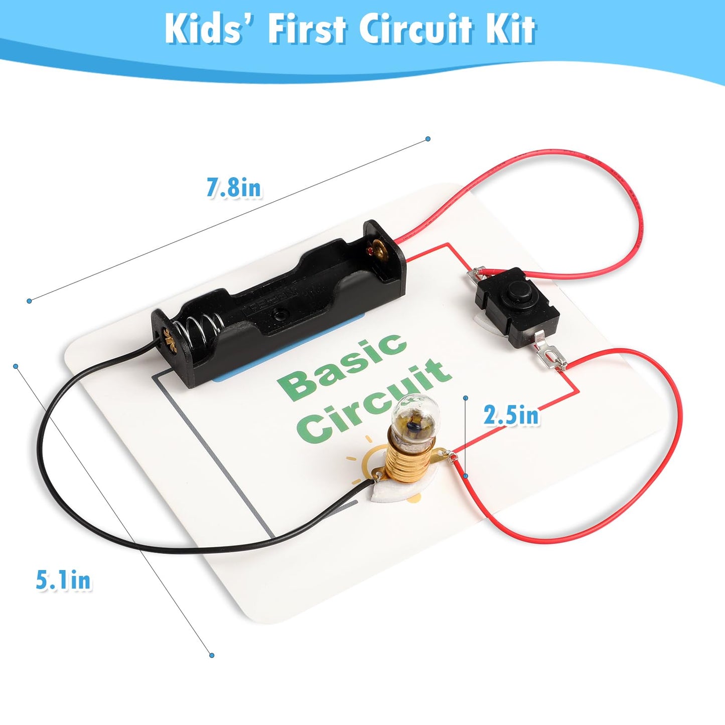 12 Bulk Electric Circuit Kit for Kids Age 6-8 8-12, Basic Circuits Science Light Bulb Experiments for Beginners, Class STEM Projects STEAM Activities, Classroom Educational Circuit Board Building Kits
