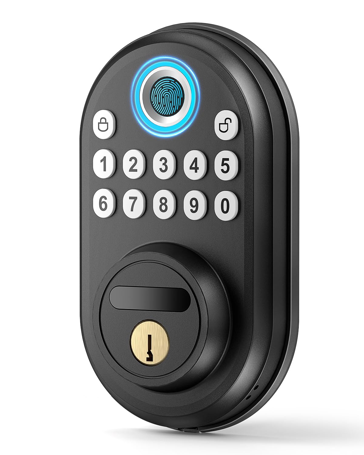 RVSEDYU Fingerprint Door Lock with Keypad - Keyless Entry Smart Deadbolt Lock for Front Door with 2 Keys - Auto Locking - Easy Installation - Digital Lock with Code