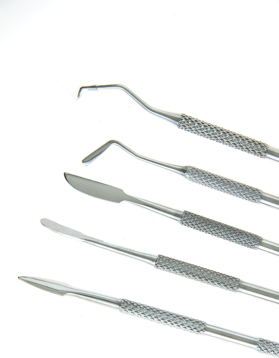 SE 12-Piece Stainless Steel Wax Carvers Set, Wax & Clay Sculpting Tools, Double Ended Carving Kit for Modeling, Sculpting and Shaping, Silver - DD312