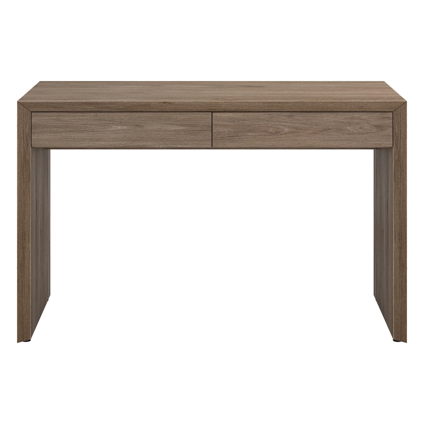 Henn&Hart 48" Modern Rectangular Wooden Home Office Desk Computer Desk Writing Table with 2 Storage Drawers for Home Office, Weathered Gray