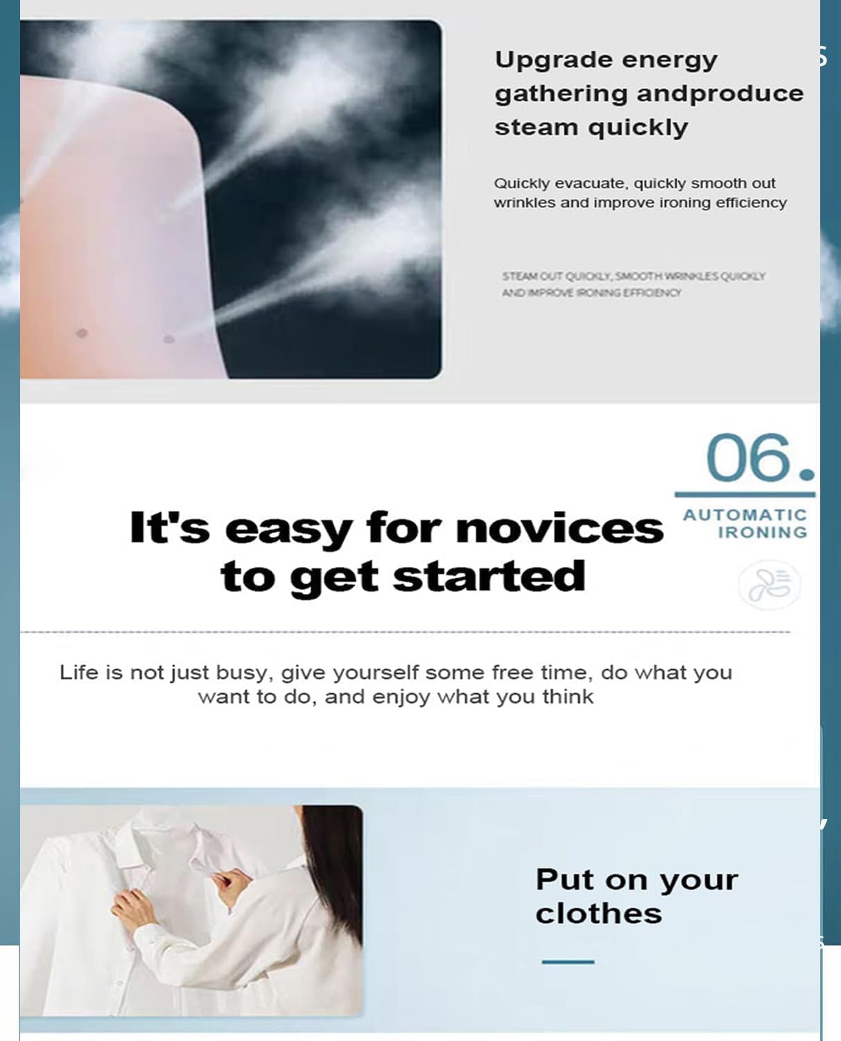 Portable Automatic Garment Dryer & Ironing Machine, Hands-Free Clothes Wrinkle Remover with Hot Air, Fast Drying for Shirts and Pants, Space-Saving Apartment & Dorm Essentials