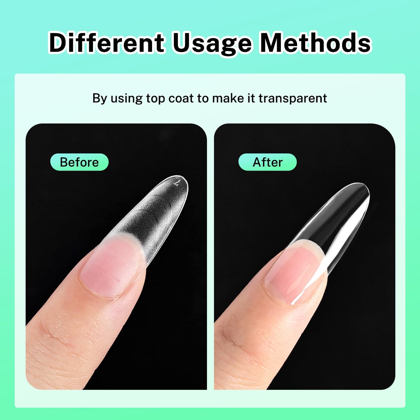 JODSONE Oval Fake Press on Nails Pre-shape Round Gel for Full Cover Acrylic Round Oval Full Nail Tips 12 Sizes 360Pcs for DIY at Home
