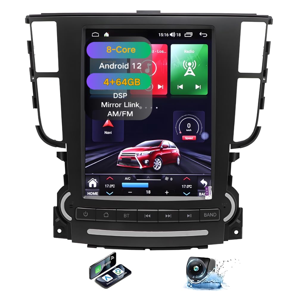 8-Core [4+64G] Car Radio for Acura TL 2004-2008, Android 13 9.7" Upgrated Car Stereo HD Touchscreen Tesla Style Head Unit, Carplay/Android Auto/GPS/AM/FM/Blutooth/Mirror Link/Voice Control