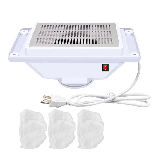 13-Watt Powerful Table Nail Dust Collector, High-Efficiency Vacuum Suction System for Acrylic Gel Nail Polishing, Manicure Tool Featuring Dust Bag for Salon & Home Use