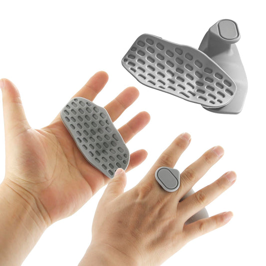 UQOOQFA Weight Lifting Grips - Rubber Anti-Slip Workout Grips, Ergonomics Hand Protector Gloves for Gym Training and Exercise, Dumbbell, Bar Pad, Pull Up for Men and Women, No Sweaty (Grey)