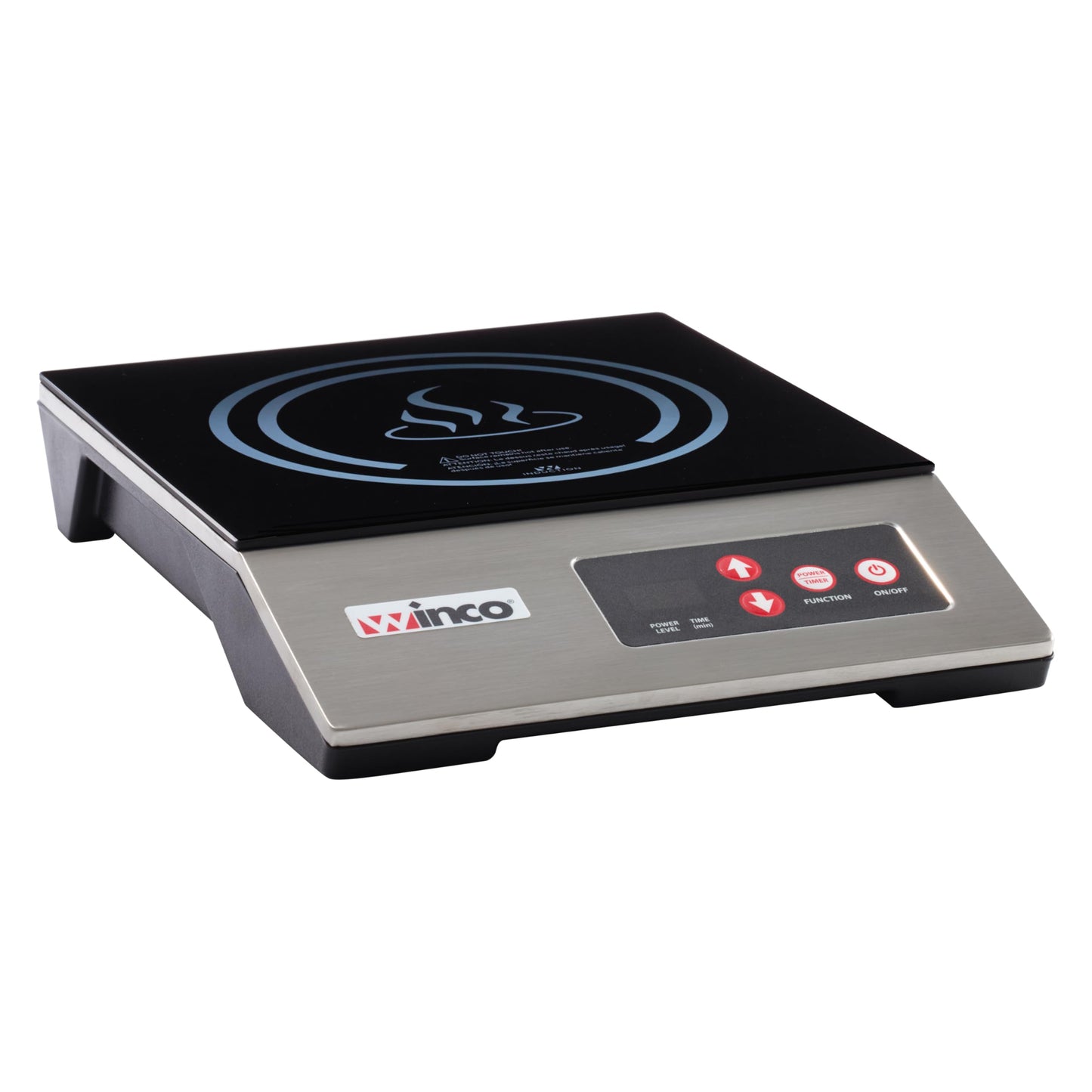 Winco EIC-400E Commercial-Grade Portable Induction Cooktop Burner, 1800 W, 120V