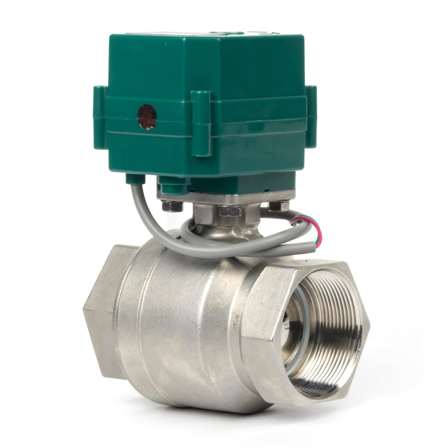 U.S. Solid 2” Motorized Ball Valve - NSF Certified 304SS Electric Ball Valve with Full Port, 9-24V AC/DC, 2-wire Auto Return, Normally Closed