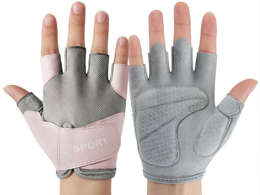 Utaly Breathable Workout Gloves Women & Men Half Finger Gym Gloves Anti-Slip Shock Absorption Lightweight Exercise Gloves for Weightlifting, Cycling, Yoga, Training & Fitness
