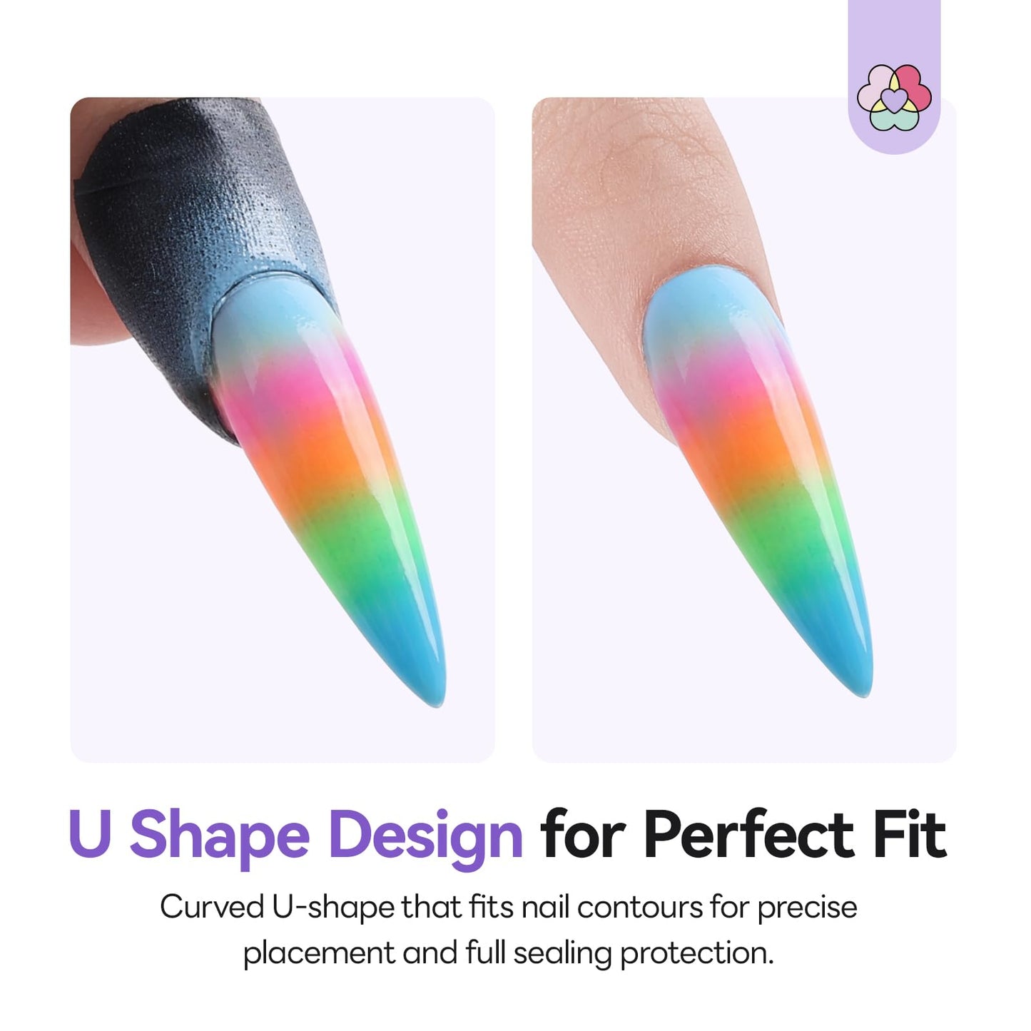 SAVILAND Nail Polish Protector for Fingers: 200PCS U V Protection Nail Cuticle Strong Adhesive Peel Off Nails Polish Barrier U-Shaped Cuticle Protector for Airbrush Painting Gel Polish Nails Art