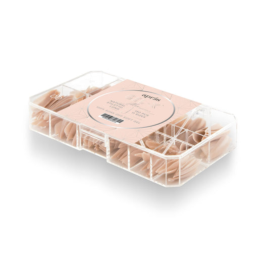 Apres Neutrals Gel-X Alex Box Of Nail Tips, 11 Sizes 00-9, Soft Gel Nail Tip Box, Nail Extensions (150pcs) (Natural Stiletto Long, 150pcs)