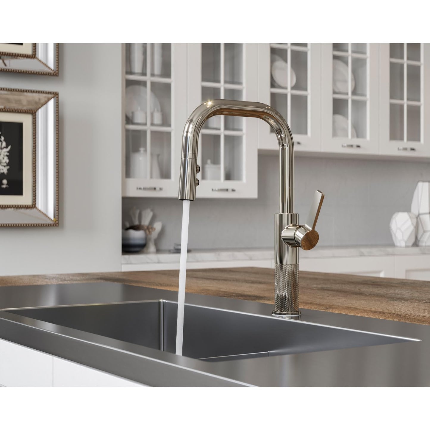 Pfister Montay 1-Handle Pull-Down Kitchen Faucet in Polished Nickel
