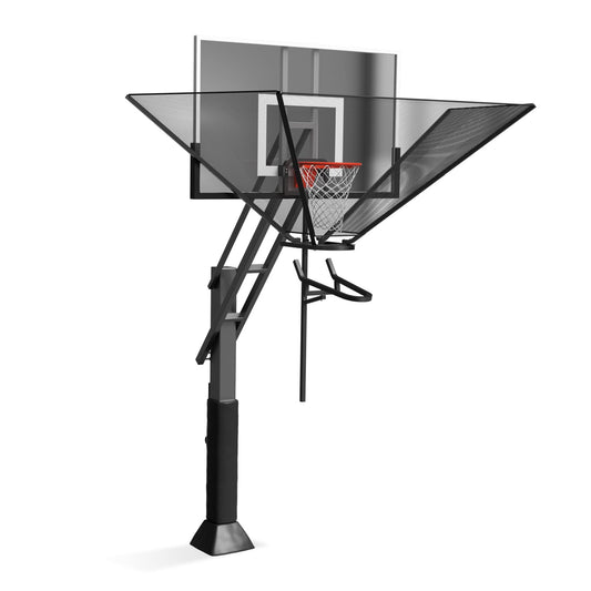 Basketball Rebounder Net Return System Machine Portable Suspended Shooting Basketball Rebounder Device Heavy Duty Basketball Training Equipment with 360°Rotating Track for Continuous Solo Practice