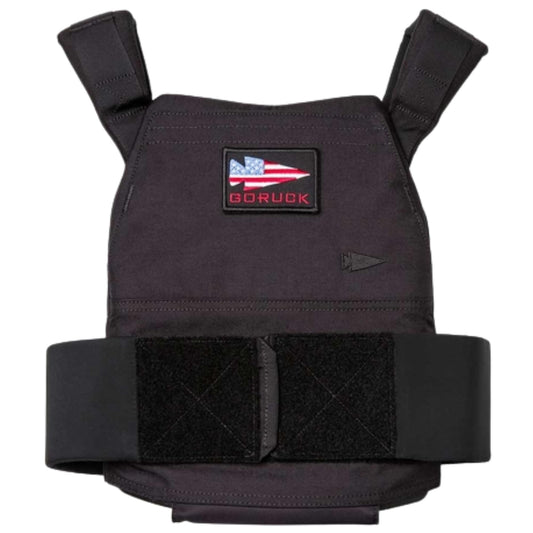 GORUCK Rucking Weighted Vest for Men and Women - Ergonomic Design for Walking, Running, and Weight Loss Training - Adjustable Weight Vest with Strorage Pocket - L/XL Black