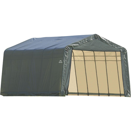 ShelterLogic 90244 Green 12'x28'x10' Peak Style Shelter