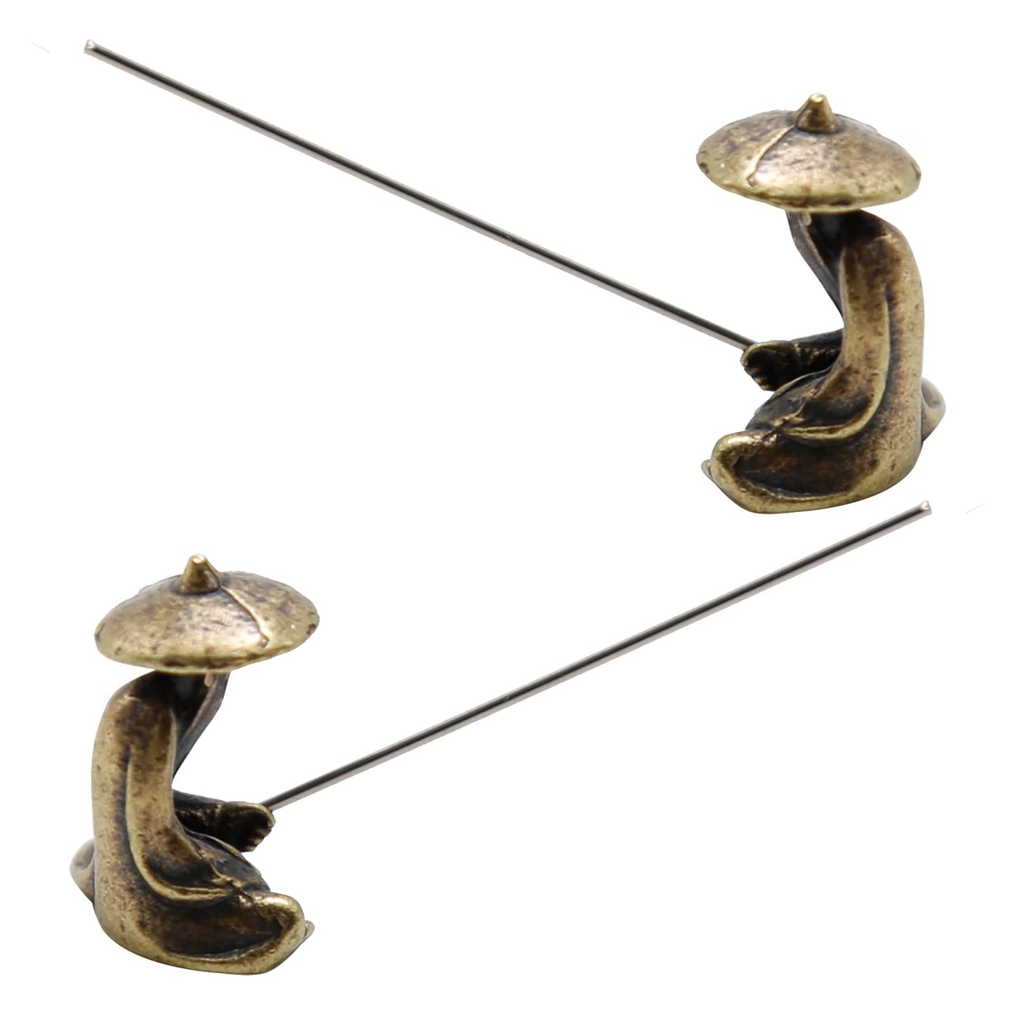 MDEOOSKY 2pcs Miniature Garden Decoration Set, Copper Fisherman Figurines, Kiang Taigong Fishing Models, Chinese Mudman Sitting Fishing for Garden & Patio Micro Landscape Yard Bonsai Decoration