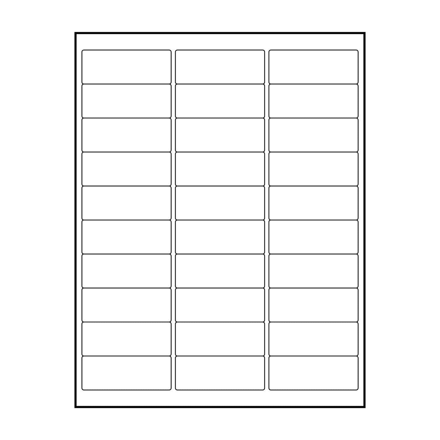 Premium Label Supply White Address Sticker Labels – 2.625" x 1" – Laser/Inkjet Compatible – (30 per Sheet), 25 Sheets - 750 Total Adhesive FBA Labels