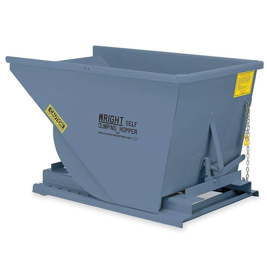 Mccullough Wright Medium-Duty Hoppers - -1/8" (11-Gauge) Sides With -3/16" (7-Gauge) Base - 1-Cu. Yd. Capacity - Gray - Gray