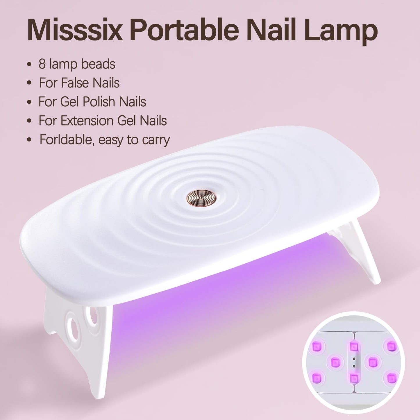 Misssix Medium Coffin Gel x Nail Tips Kit, 216Pcs Pre Etched Clear Fake Nails, Full Cover False Nail 9-in-1 Gel Glue and Portable Mini U V Nail Lamp for Women 12 Sizes