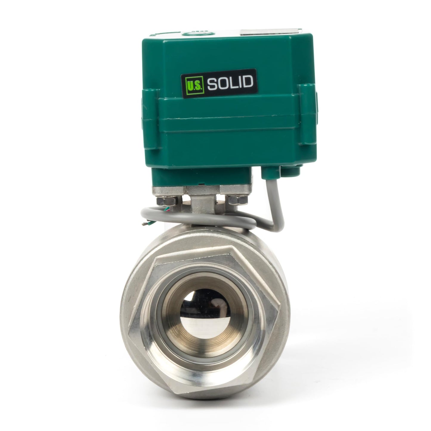 U.S. Solid 2” Motorized Ball Valve - NSF Certified 304SS Electric Ball Valve with Full Port, 9-24V AC/DC, 2-wire Auto Return, Normally Closed