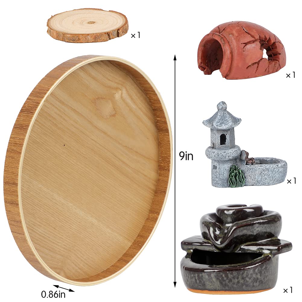 Set of 15 Zen Sand Garden for Desk, DIY Zen Garden Tabletop Rock Figure Lotus Plant Rake Tools Meditation Zen Home Office Decor Accessories Micro Landscape Sandbox Stress Relief Toy Gift