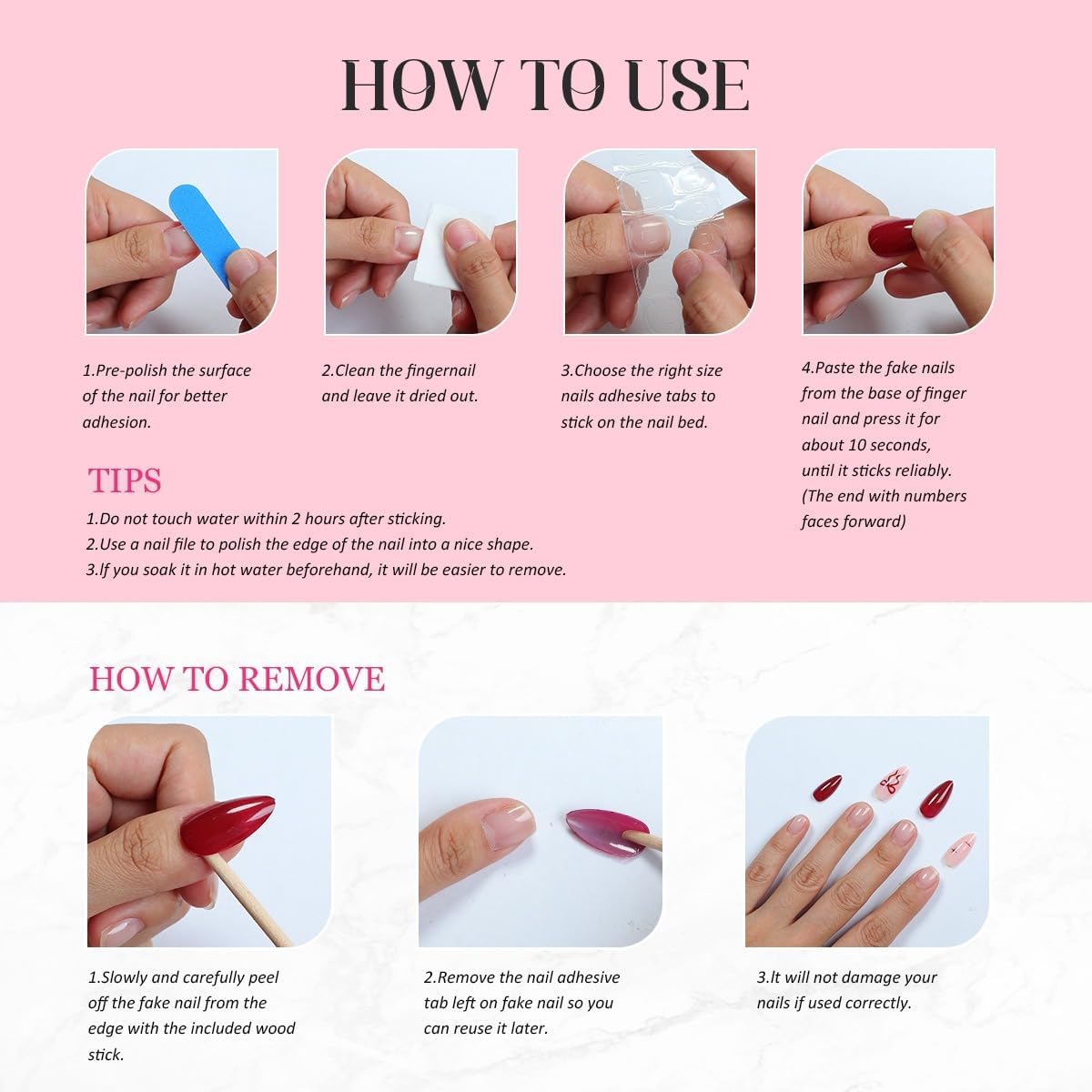 Handmade White French Press on Nails Long Stiletto False Nail with 3D Rhinestone Designs Handmade Flower Fake Nails Muti-Layer Gel Acrylic Nail Full Cover Stick on Nails for Women（M)