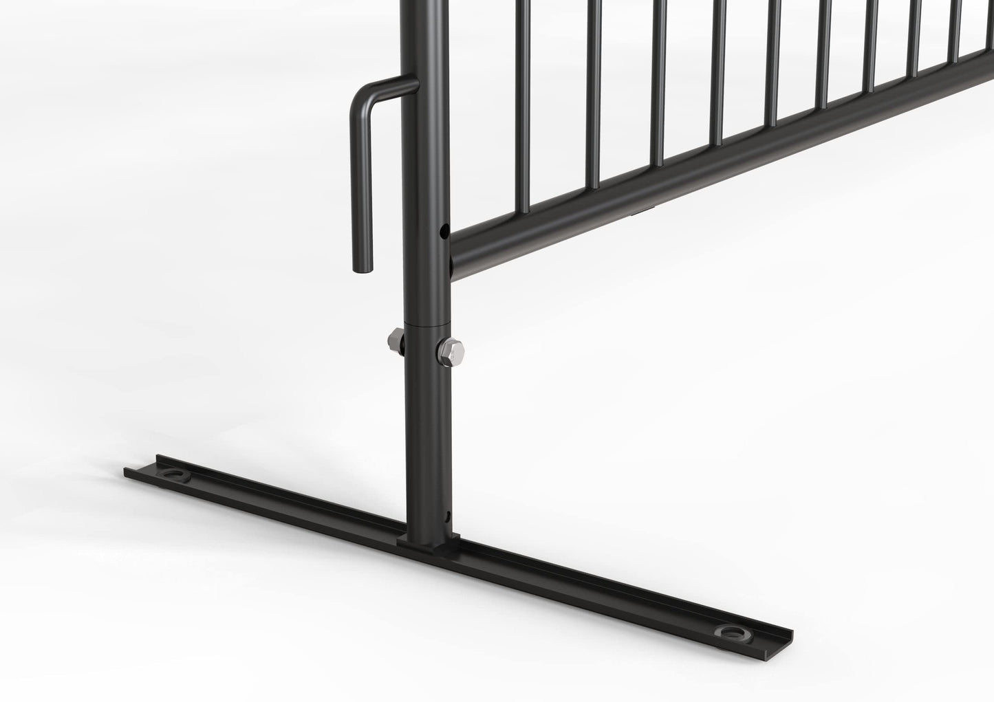 Angry Bull Barricades Barricade in a Box 2.0 - Heavy Duty Interlocking Steel Barricade, 8.5 Ft. (Hot Dipped Galvanized, Flat feet)