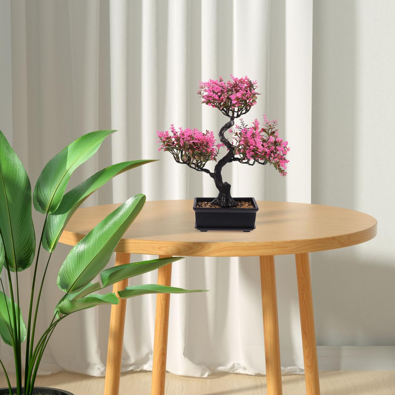 Zerodeko Artificial Bonsai Tree Realistic Faux Potted Plant 14.17X12.59X3.93 Inch Desktop Decor for Home Office Kitchen Maintenance-Free