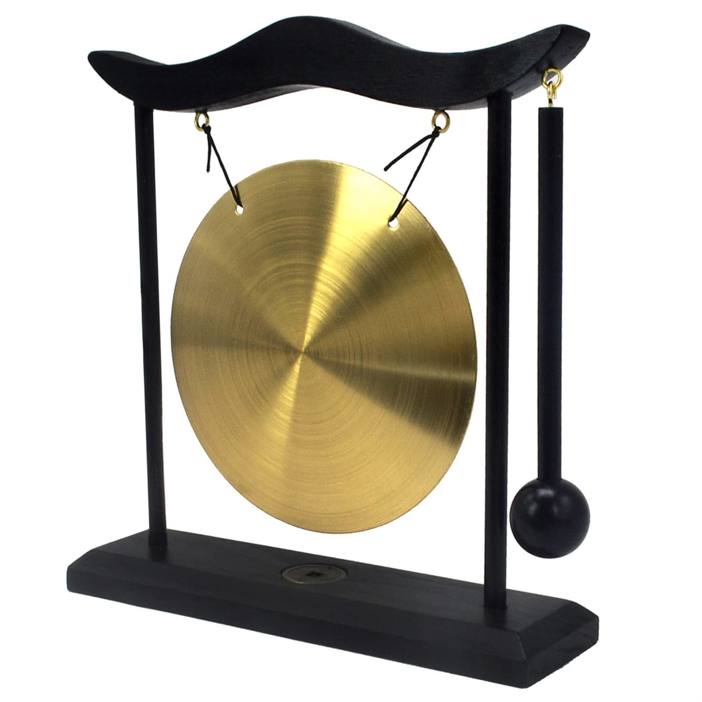 Feng Shui Brass Gong Desktop Zen Art for Fortune + Free Red String Bracelet H1301