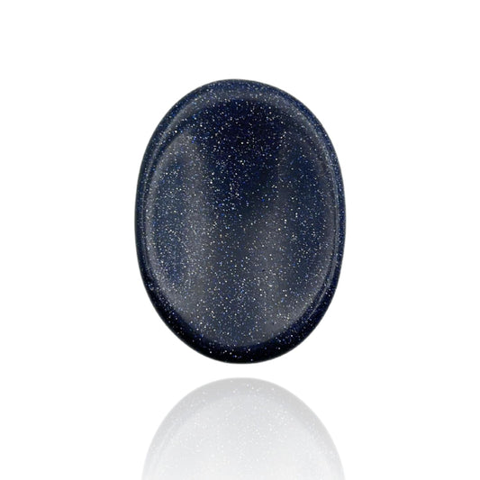 Blue Goldstone Thumb Worry Stones Metaphysical Gemstone Crystal Healing Reiki Men Women Gift FENG Shui Positive Energy Love Wellness Palm Stones Wicca Powerful