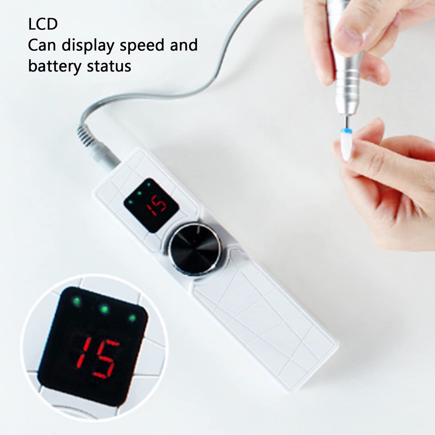 Electric Nail Drill, Electric Nail File Manicure Set, 30000 Rpm rpm USB Nail Clipper Set, Electric Pedicure Set, Polishing Tools, Nail Clipper Set for Gel Nails & Callus Removal