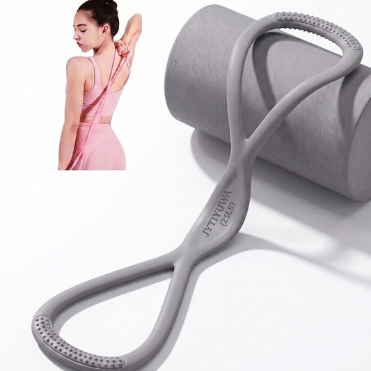 Resistance Bands with Handles,Figure 8 Resistance Band Elastic Fitness Bands Exercise Band for Home Yoga Gym Workout Grey 25LB
