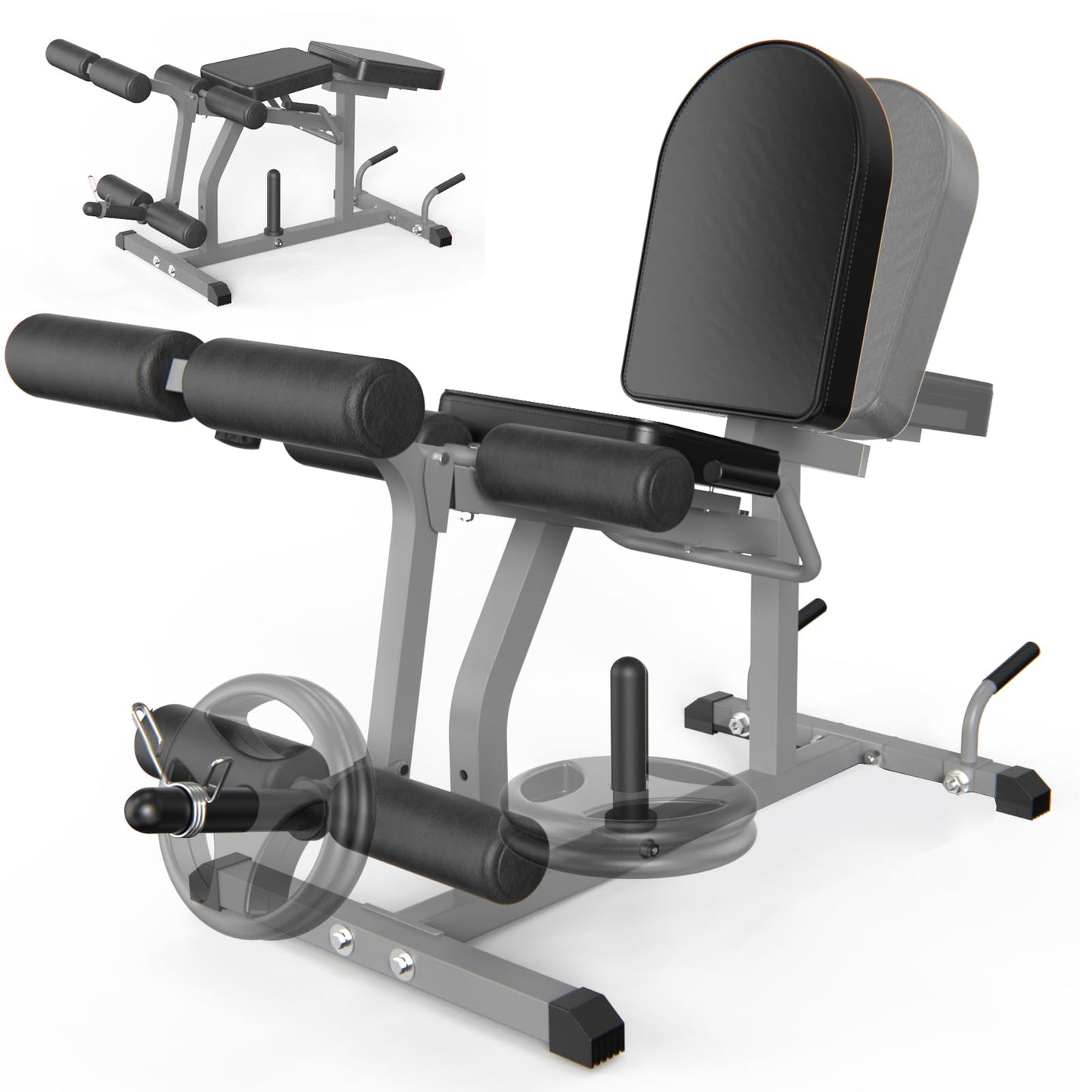 Z ZHICHI 2-in-1 Adjustable Leg Extension and Curl Machine, Easy Transition, Home Gym Leg Machine, Weight Capacity 660LBS