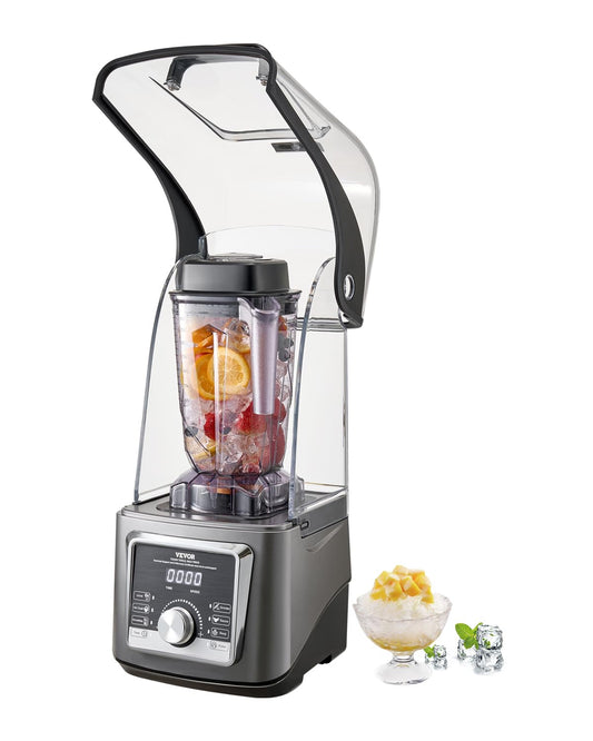 VEVOR Blender for Smoothies, 85 oz 1400W, Professional Blender with Powerful Motor, Multi-Functional Food Processing with Noise Cover for Smoothie/Milkshake/Juice, Fits for Kitchen