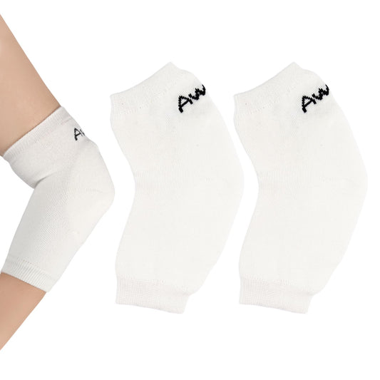 Awaiymi Heel And Elbow Protectors (One Pair) with Foam Pads, Lightweight Knit Elbows Pads for Elderly, Tendinitis, Arthritis and Plantar Fasciitis, Elbow Protector Sleeve for Men, Women, Medium Size