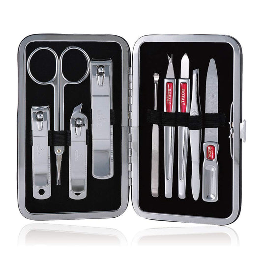 ROYAL Metal Nail Clipper Set Series (9 PCS Black)