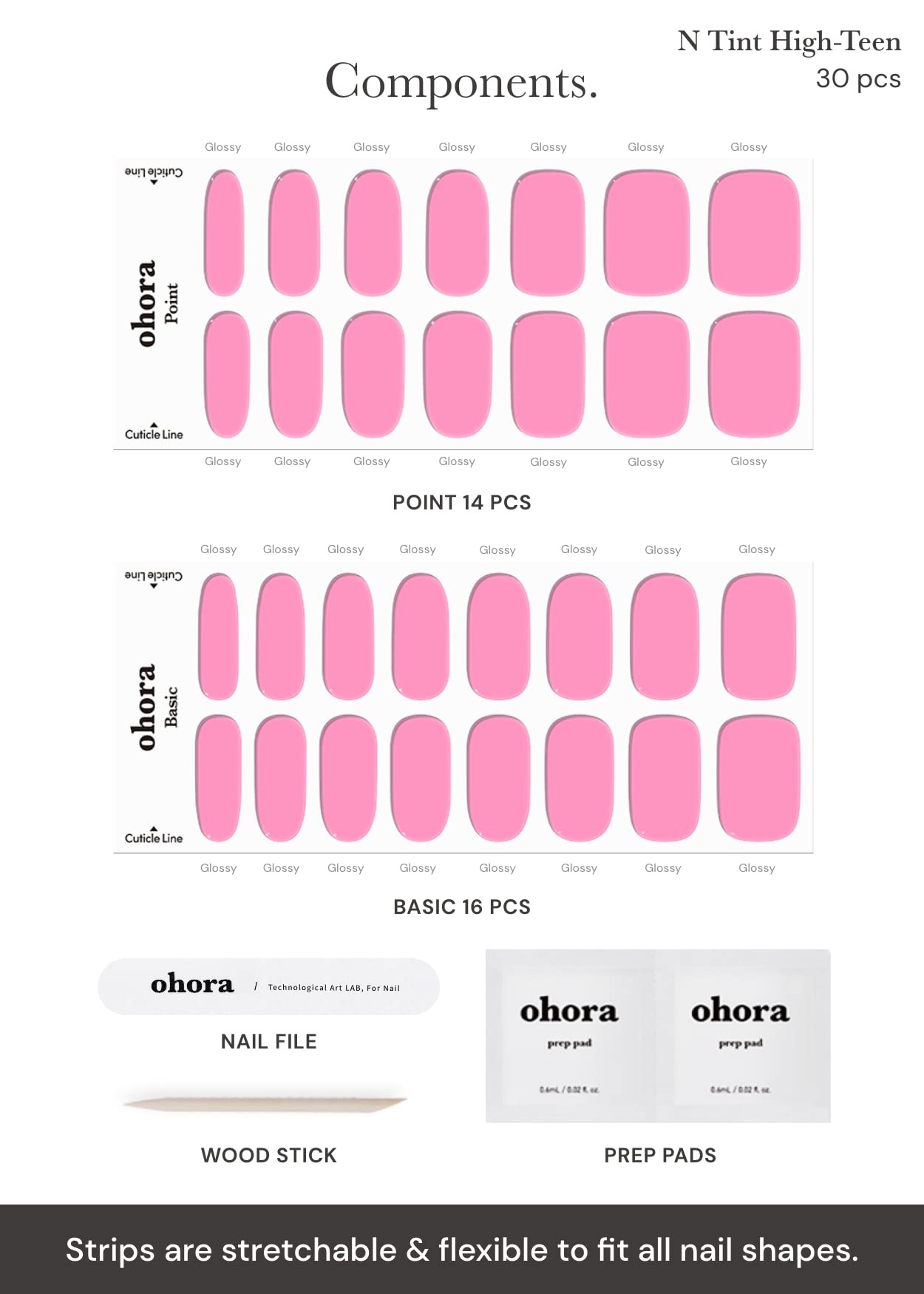 ohora Semi Cured Gel Nail Set of 2 (N Bare Plum & N Tint High-Teen) - Professional Salon-Quality Nail Care