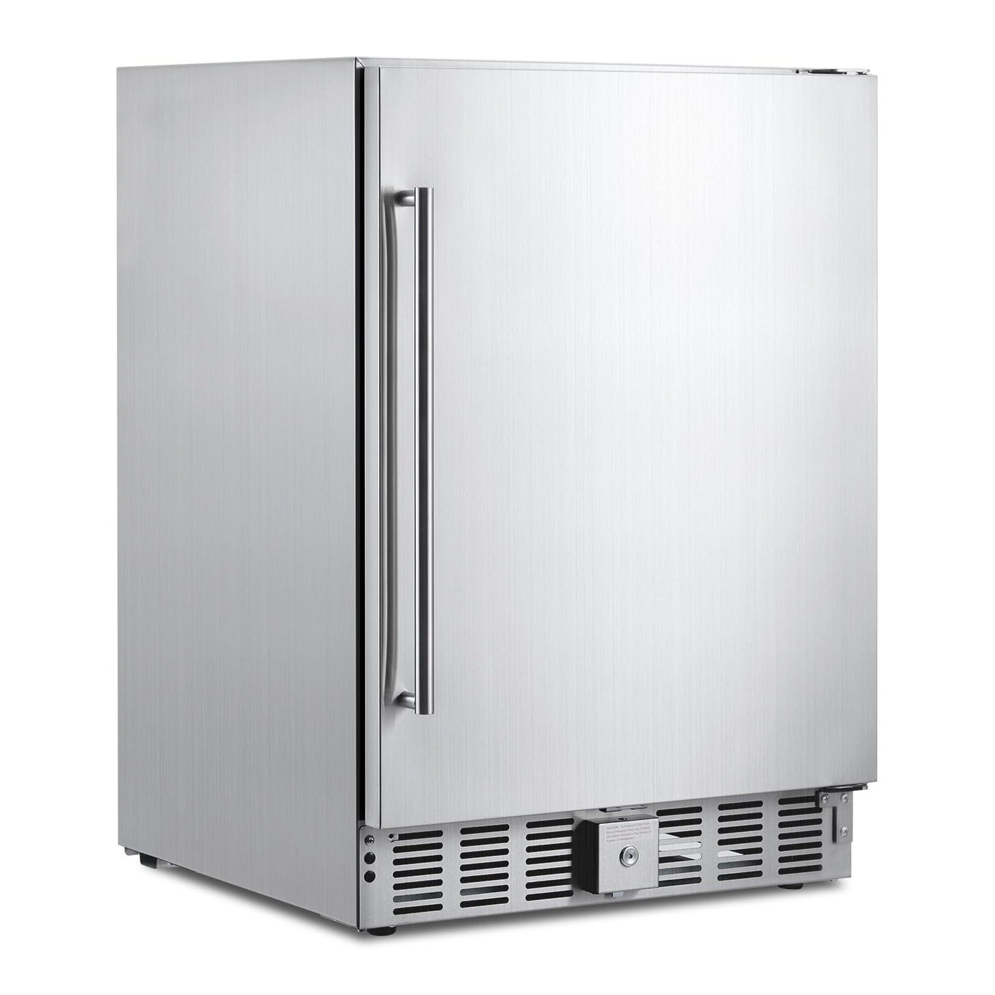 Garvee Beverage Fridge 24 Inch, Stainless Steel Under Counter Beverage Refrigerator 180 Capacity Freestanding Beer Drink Soda Cooler Fridges for Indoor Kitchen, Apart, Office, Home, Supermarket