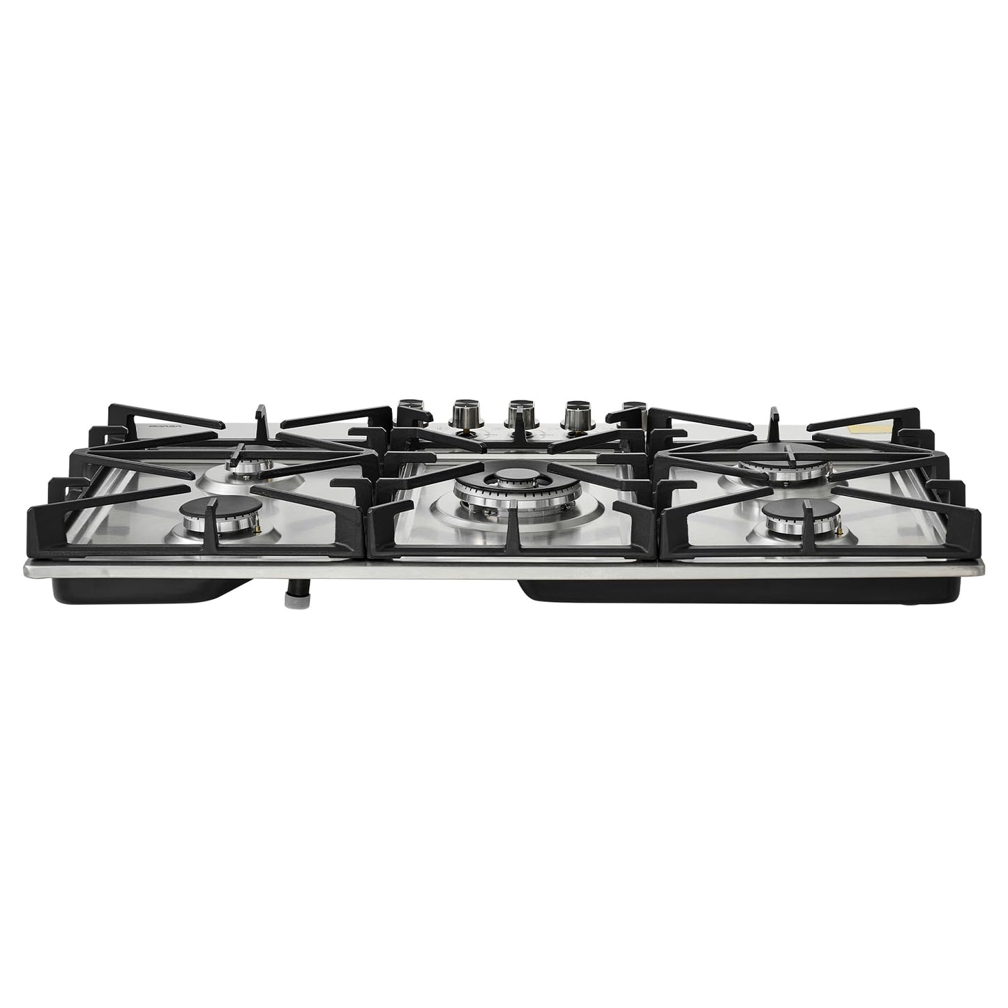 VEVOR 36 inch Gas Cooktop 5 Burners Gas Stove Top, Max 38300BTU Built-in Stainless Steel Stove Top LPG/NG Convertible Dual Fuel Cooktop Stoves with SABAF Dual-Ring Burner for Kitchen Apartment Rvs
