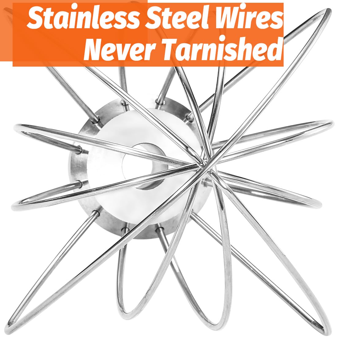 Whisk Attachment Stainless Steel Wires Whip K45WW Parts fit KitchenAid 4.5 and 5 QT Tilt Head Stand Mixer