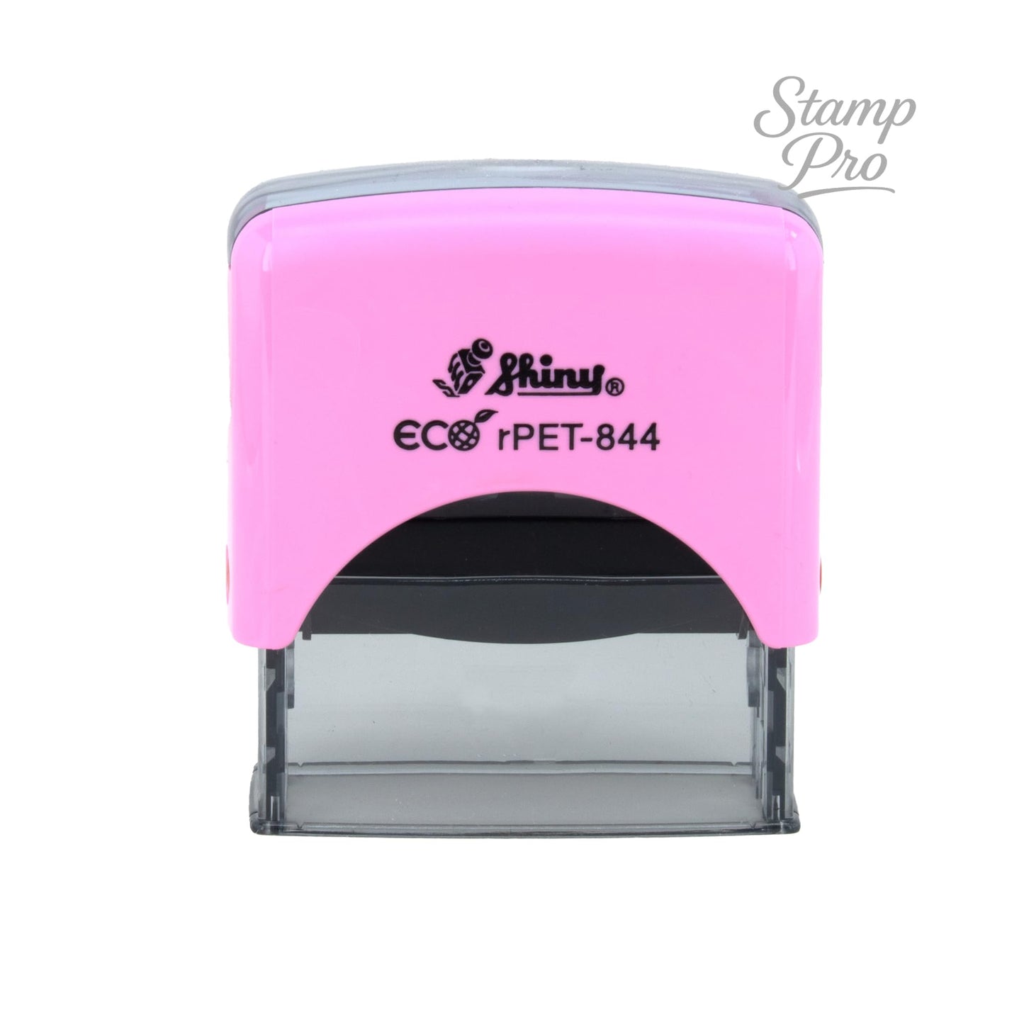 Stamp Pro Pink Self Inking 4 Line Custom Stamp – Personalized Name or Text Stamp for Home, School, Crafts & Business Use
