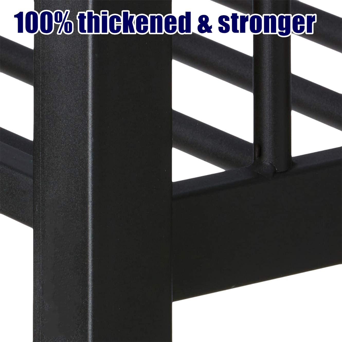 SICONE Stronger & Safer Metal Twin XL Over Queen Size Bunk Bed Frame, Heavy Duty Thickened More Stable Steel Bunkbeds (Greater Weight Capacity) (Twin XL Over Queen)