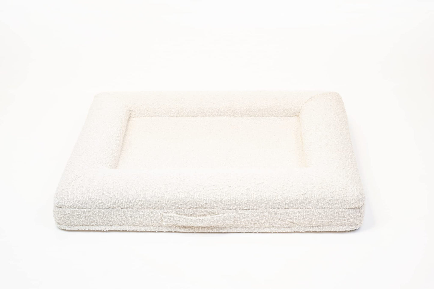 Bluewater Dog Luxury Boucle Orthopedic Memory Foam Dog Bed with Waterproof Liner and Machine Washable Cover with YKK Zippers (Medium 37" L x 30" W x 6" Th, Cloud)