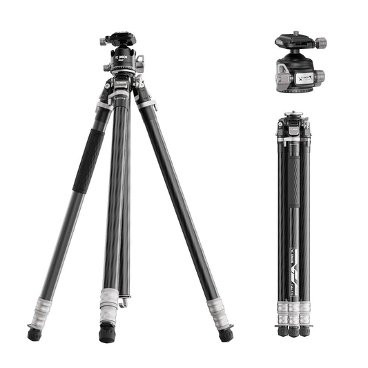 YC Onion Tako T23 Carbon Fiber Tripod with BC44 Ball Head I 10kg Load I One-Flip Quick Release I 1825mm Max Height I Dust-Proof Joints for Low-Angle/Macro Photography