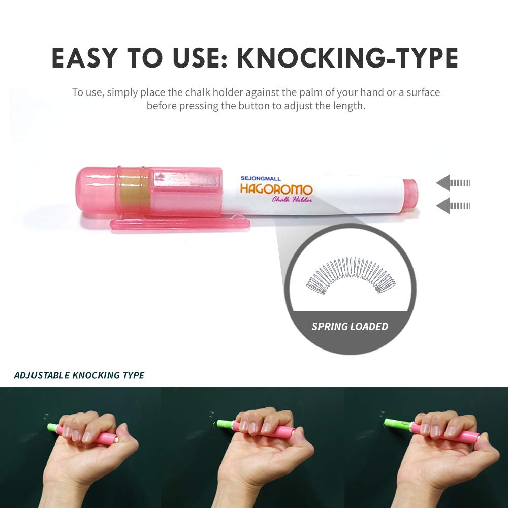 Hagoromo Chalk Holder with Magnet Attached [Green Body & Chalk]