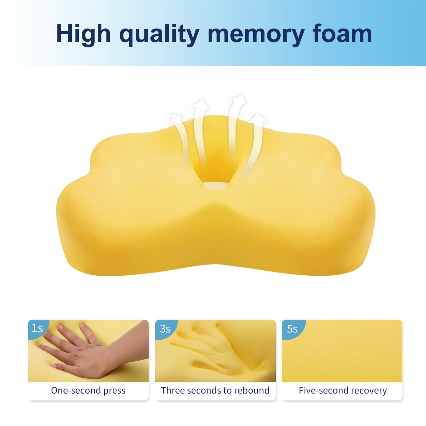 seeknow Ultimate Comfort Memory Foam Donut Cushion for Women/Men Donut Cushions for Sitting Postpartum Pillow Doughnut Pillow for Extra Large Size for Office Chair, Car, and Home Seating