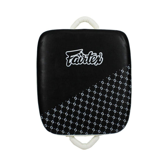 Fairtex LKP1 Leg Kick Pad, A.K.A. The Thai Suitcase for Muay Thai Kickboxing (Black/White)