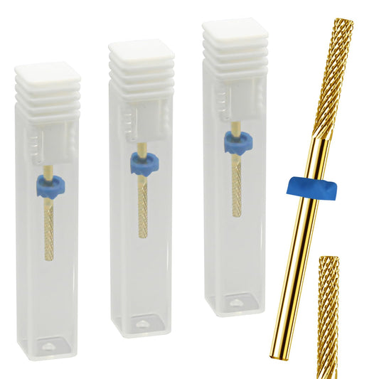 3Pcs Cuticle Bit for Nail Drill Carbide Nail Drill Bits, Nail Tech Supplies Bits for Nail Drill for Exfoliating Dead Skin, Electric Cuticle Drill Bits for Nails Drill Bits Nail Tech for Cleaning Nails