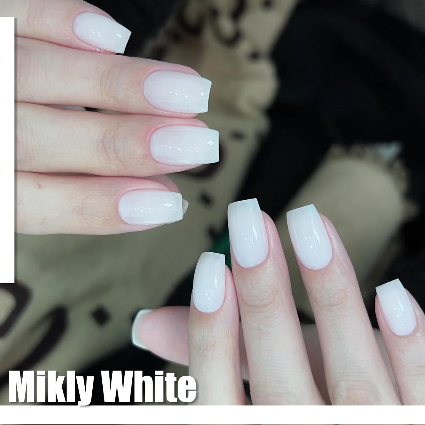 AHAMIOU Gel Nail Polish Nude Gel Polish Kit Sheer Milky White Icy Jelly Translucent Gel Polish Set Color Neutral Soak Off Art Home DIY Manicure Salon Varnish (6Colors set, 6PCS)